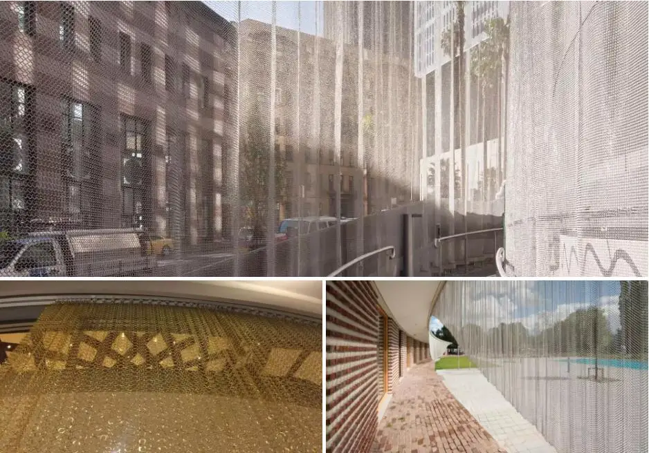 Gold Silver Chainmail Mesh Curtain Stainless Steel Ring Decorative Mesh Curtain