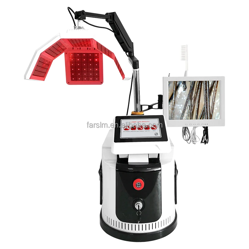 Red LED Light Therapy Machine scalp treatment Hair Analyzer Comb Restoration Hair Regrowth Machine