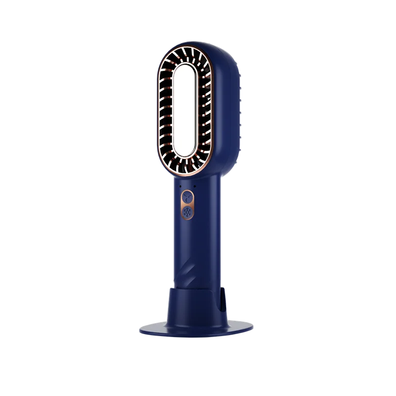 2024 Double Blade Cooling Fan Rechargeable Portable Small Fan Hand Held Mini Fan 2200mAh 3 Speed Rapid Cooling