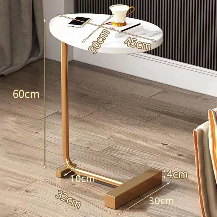 Современный деревянный золотистый боковой столик VASAGLE лидер продаж чайный для гостиной овальный журнальный с металлическими
