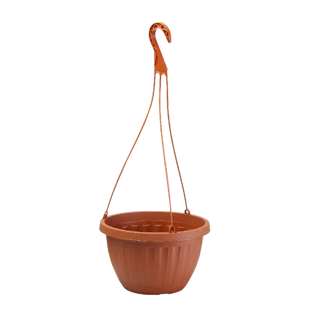 Huazhiai Clay Color Cheap Durable Garden Home Plastic Hanging Flower Planter Pot