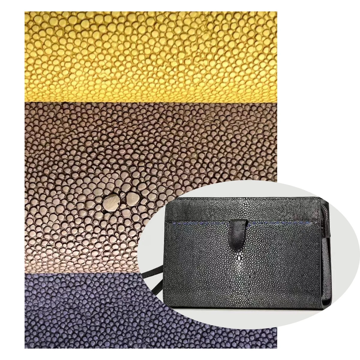 Luxury Shagreen Skin Embossed Matt PVC Faux Leather For Making Handbag Shoes Furniture Upholstery