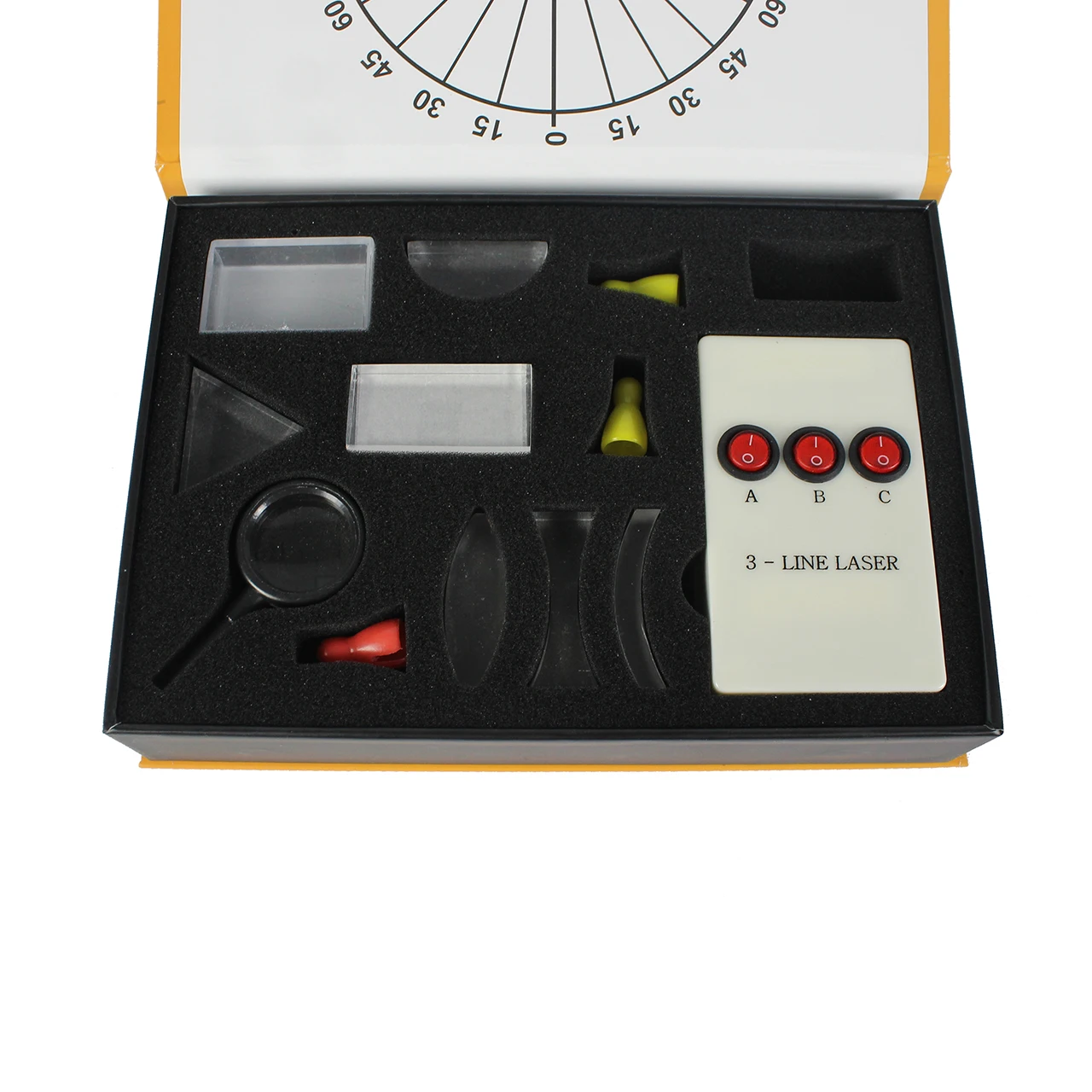 Physics optical instrument experiment kit acrylic optical trial lens set
