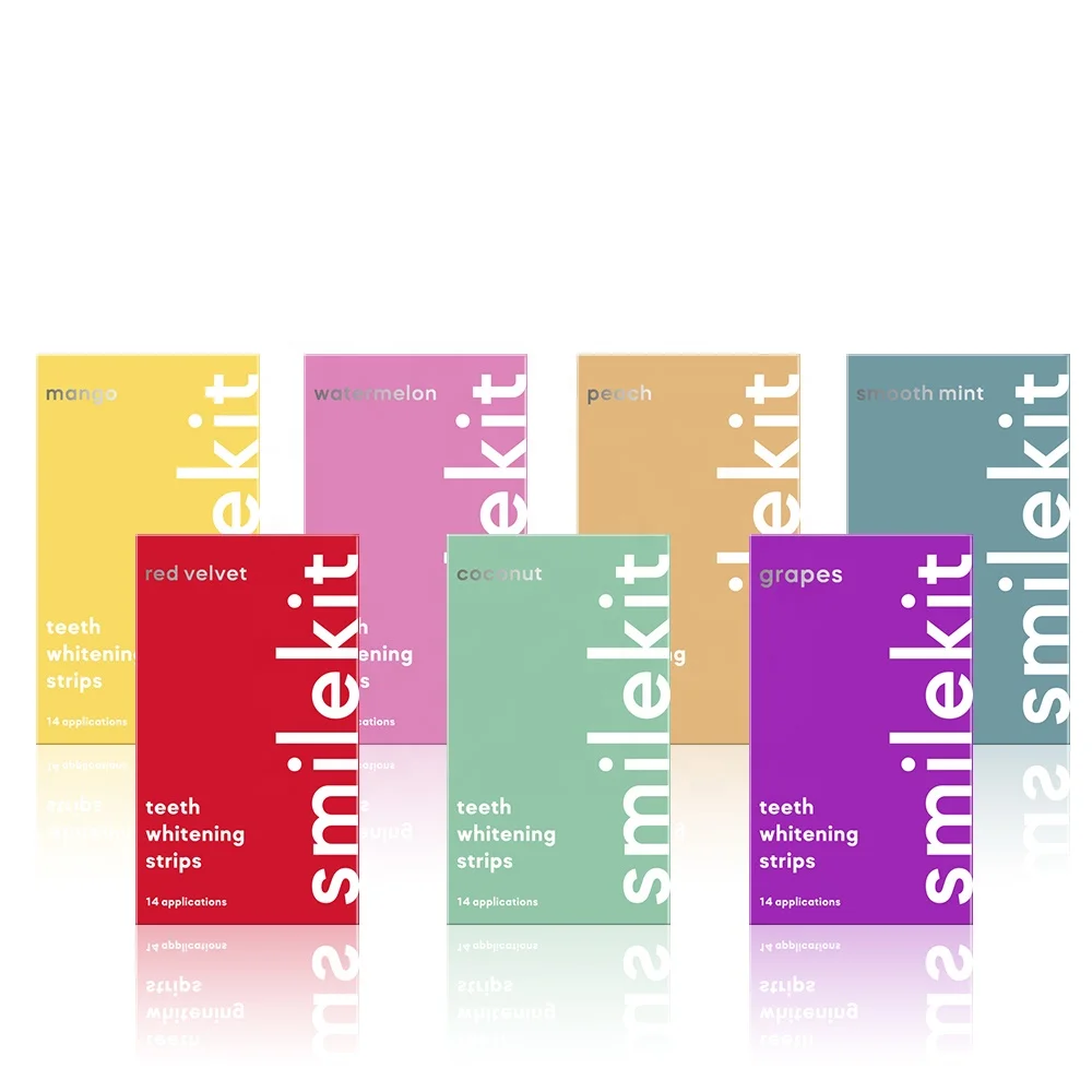 Factory Manufacturer Private Logo Residue Free Professional Home 6% Hp Pap White Advanced Tooth White Teeth Whitening Strips