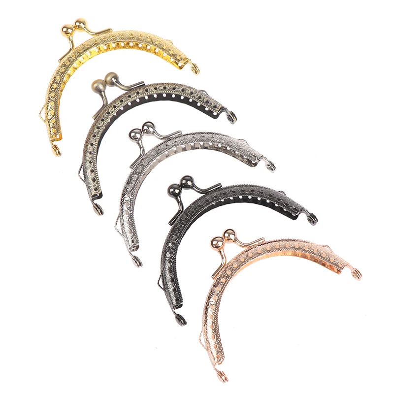 8.5cm Round Metal Frame Purse Handle Clutch Bag Handbag Clasp Lock for Bags Hardware