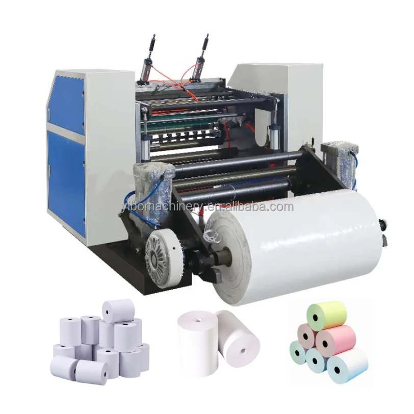 cash register paper and roll slitting machine atm reel paper slitter and rewinder thermal rolls cutter