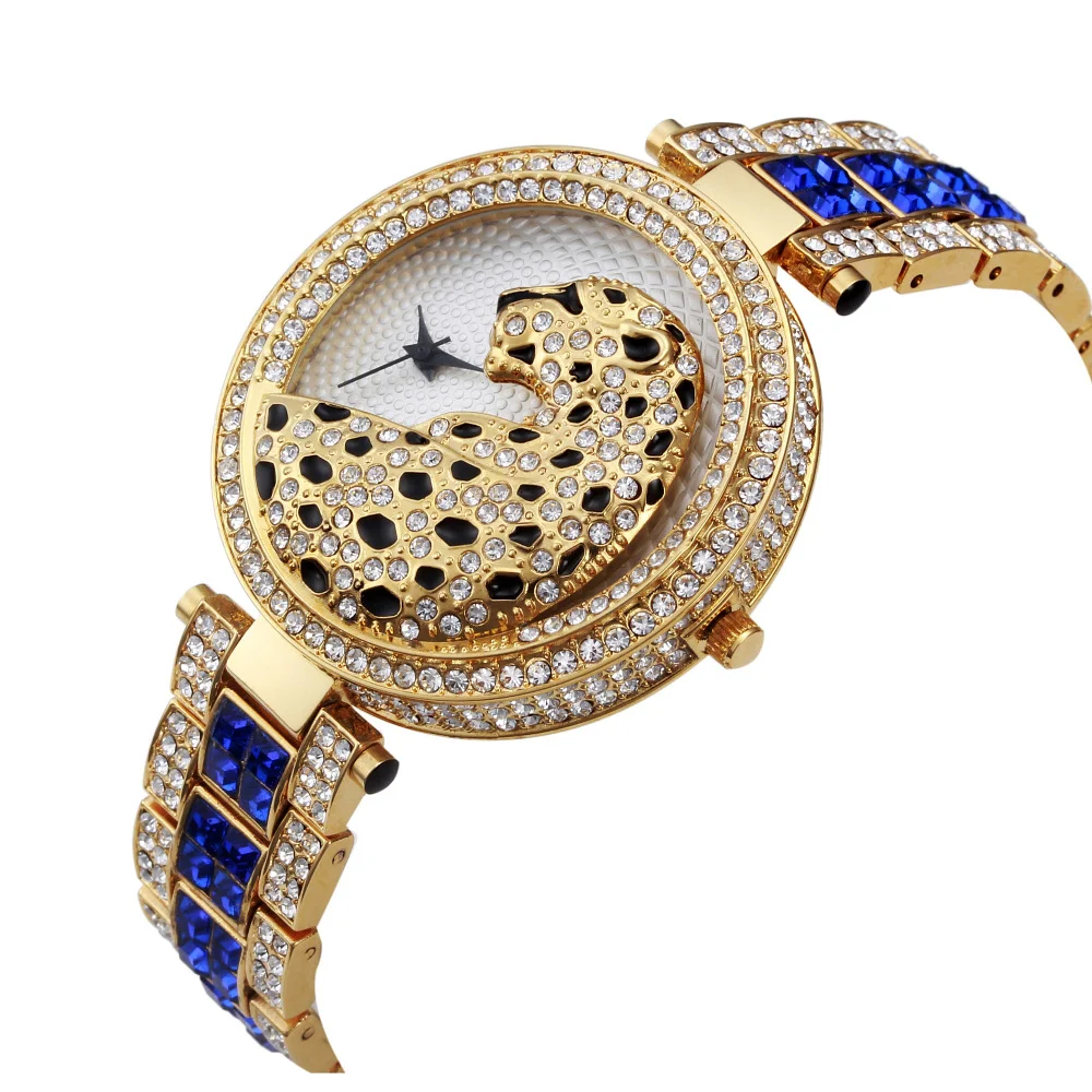 2022 New Luxury Golden Style Diamond Unique Custom Design Petal Dial Fashion Ladies Wrist Lucky Watches For Women
