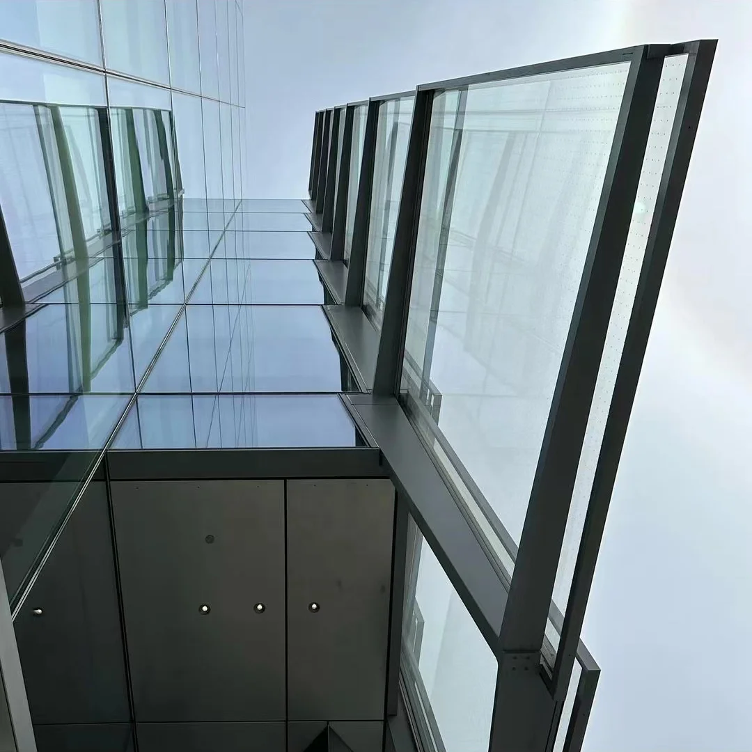 Energy saving design factory direct building exterior mirror glass aluminum curtain walls window wall unitized curtain wall