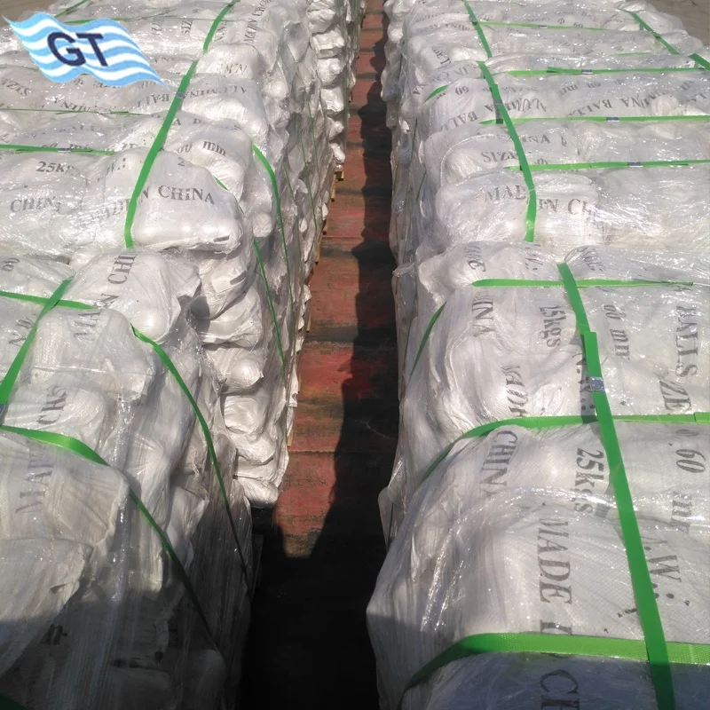 High purity white high alumina ceramic balls for tile industry