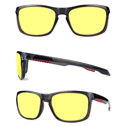 Super hot Sports Eyewear Cycling Running Goggles Driving Yellow Lens Driving Night Vision Glasses