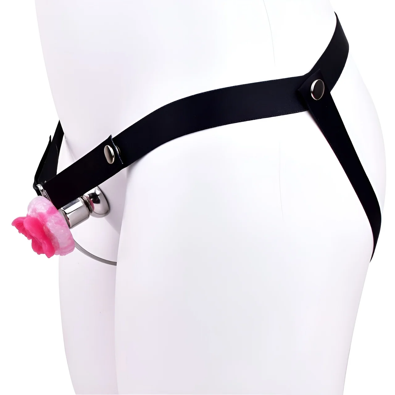 Belt Dildo BDSM Metal Porn Toys For Male Chastity Cock Cage Metal Cock Lock With Pussy Shape