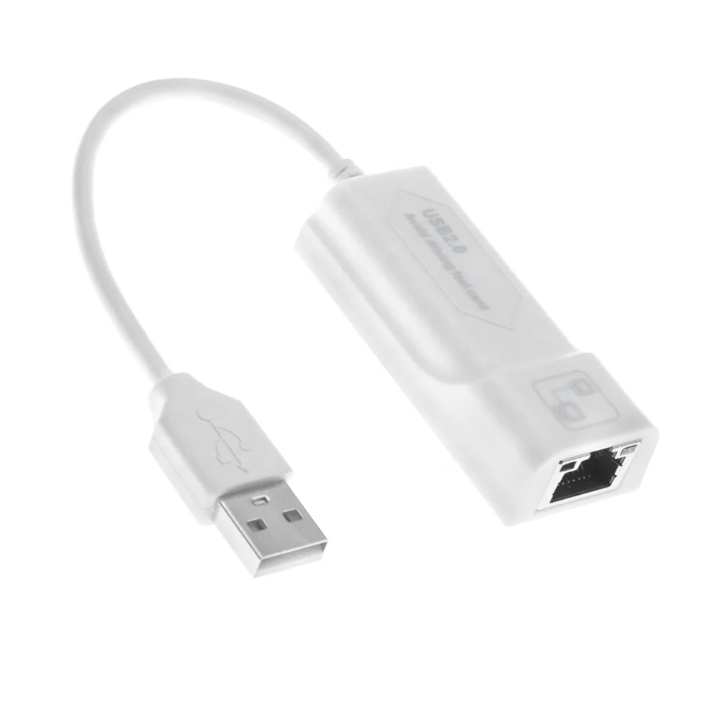 Doonjiey USB 2.0 to RJ45 Gigabit Adapter LAN Ethernet Network White for computer