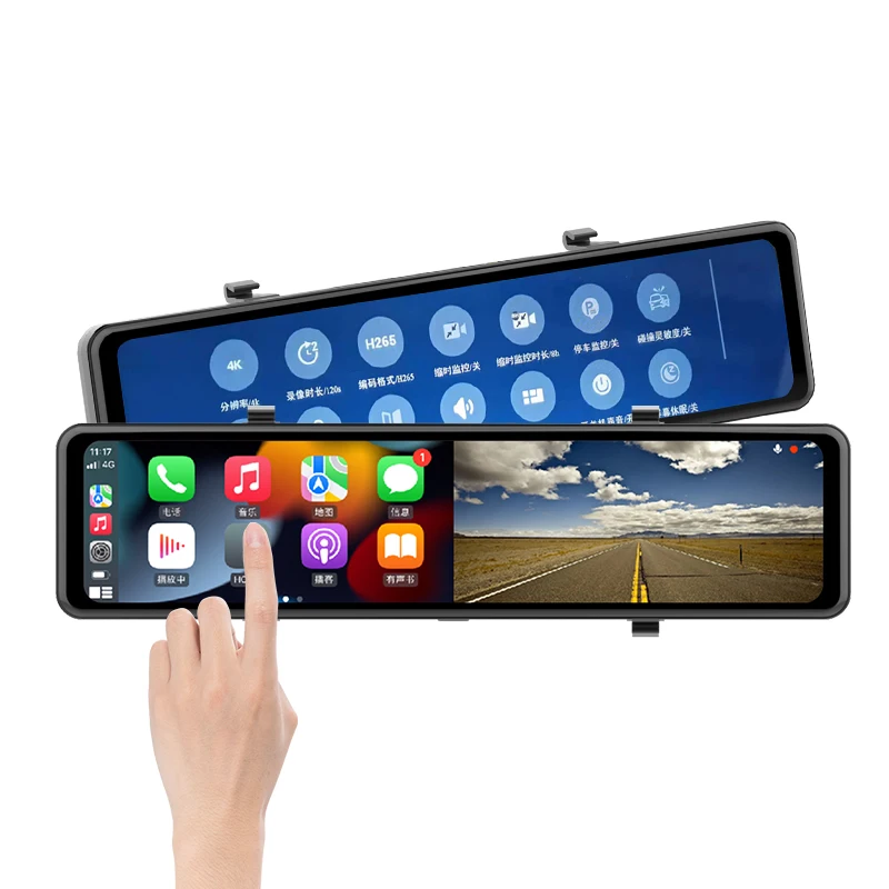 12 inch Carplay Dash Cam 4K Full HD Dash Camera for Cars WiFi Night Vision WDR Parking Mode Car Dvr