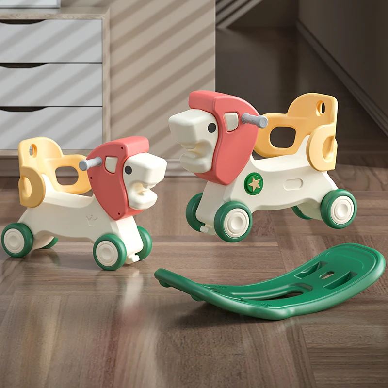Hot Sales Kindergarten Children Plastic Rocking Horse Ride On Toy Baby Animal Toy Indoor