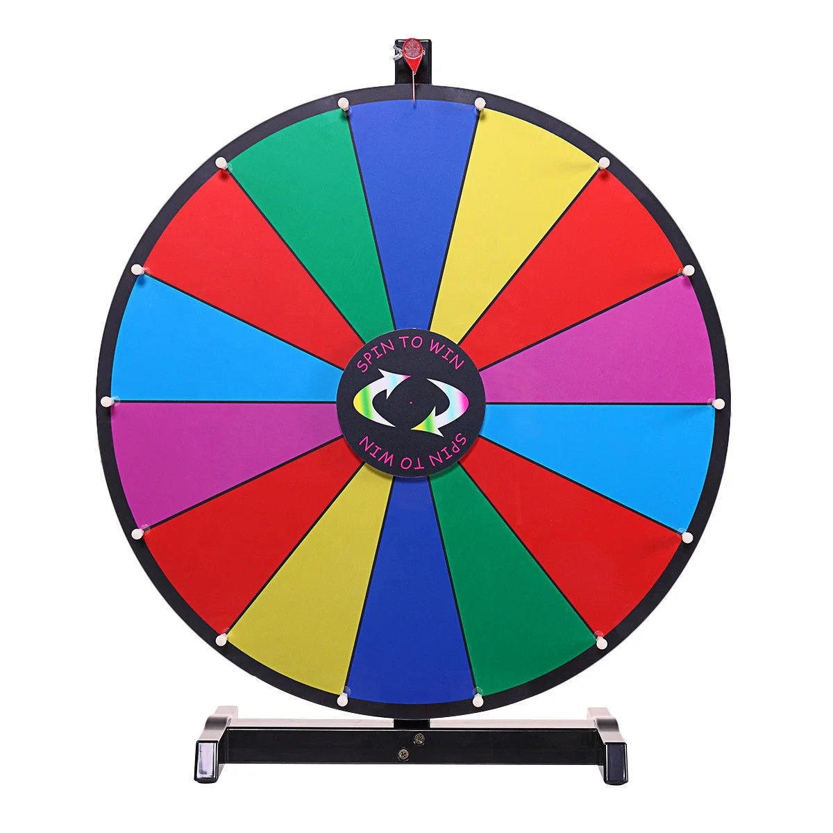 18,24 30 inch Tabletop Colorful Dry Erase spinning prize wheel of fortune wheel