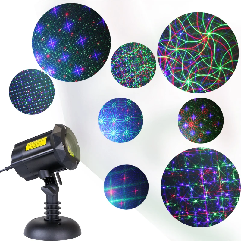 Outdoor christmas laser light projector Garden Light Flowers Moving Landscape Lighting gala Projection