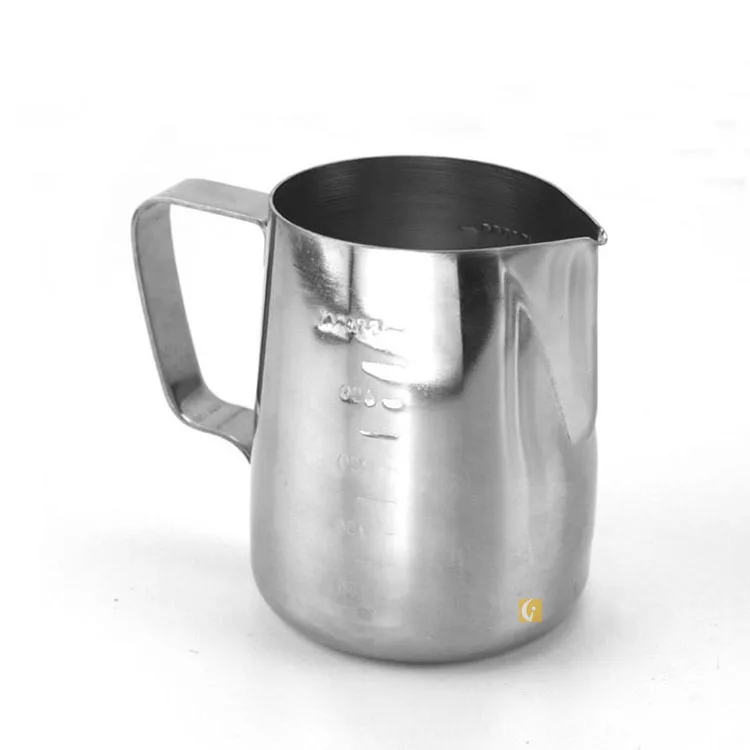 
High Quality Stainless Steel Milk Pot/coffee Foam Cup Pitcher/creamer Pitcher Pull Flower Cup have Handle 