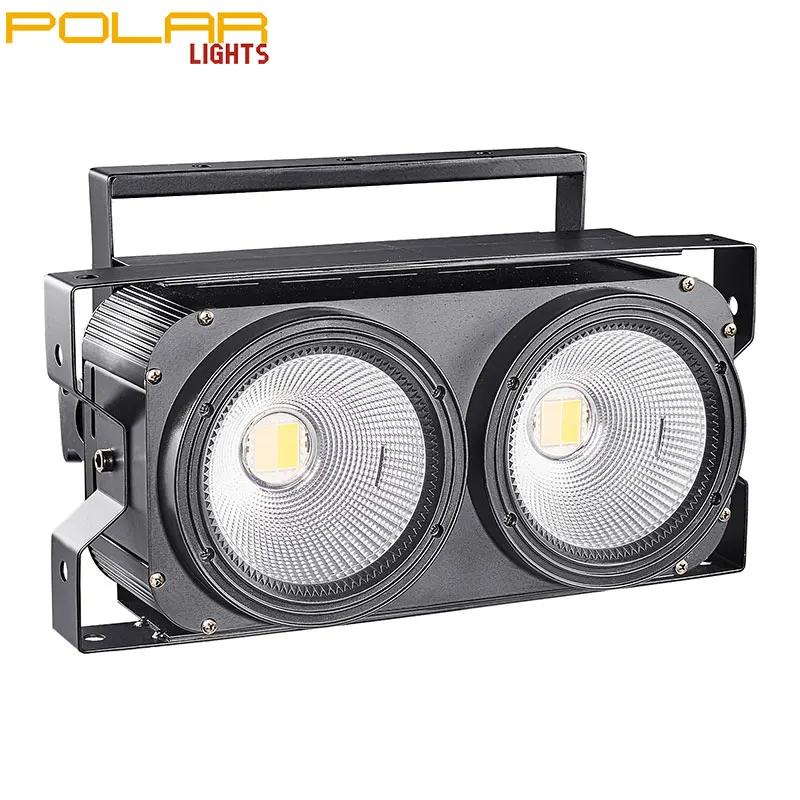 Polarlights 2*100W COB LED Par Light Wash Stage Lighting DMX 200W 2 Eyes Audience Matrix Blinder