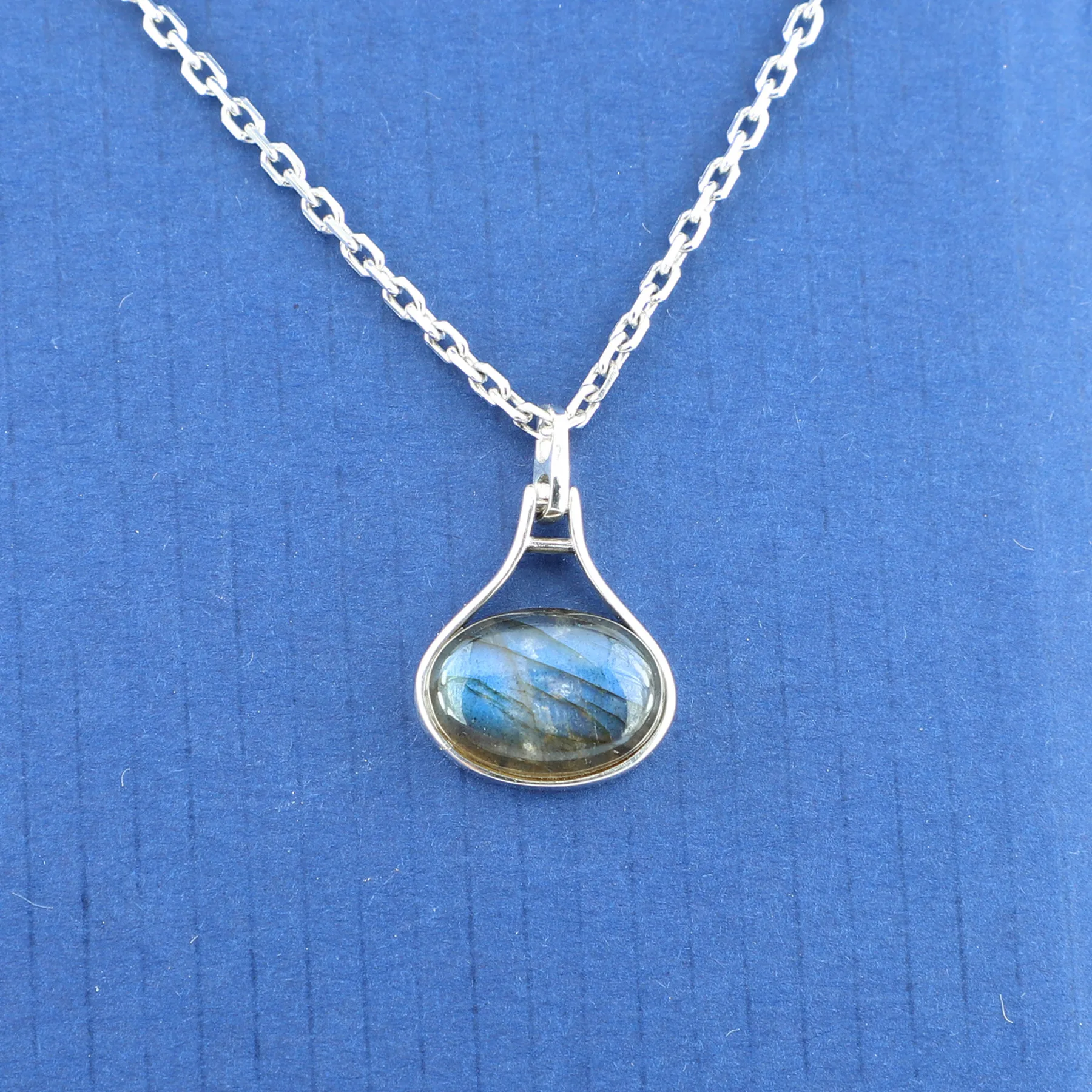 Manufacturer Professional Gemstone Original Design Trendy 925 Sterling Silver Jewelry P10933 Labradorite Pendant