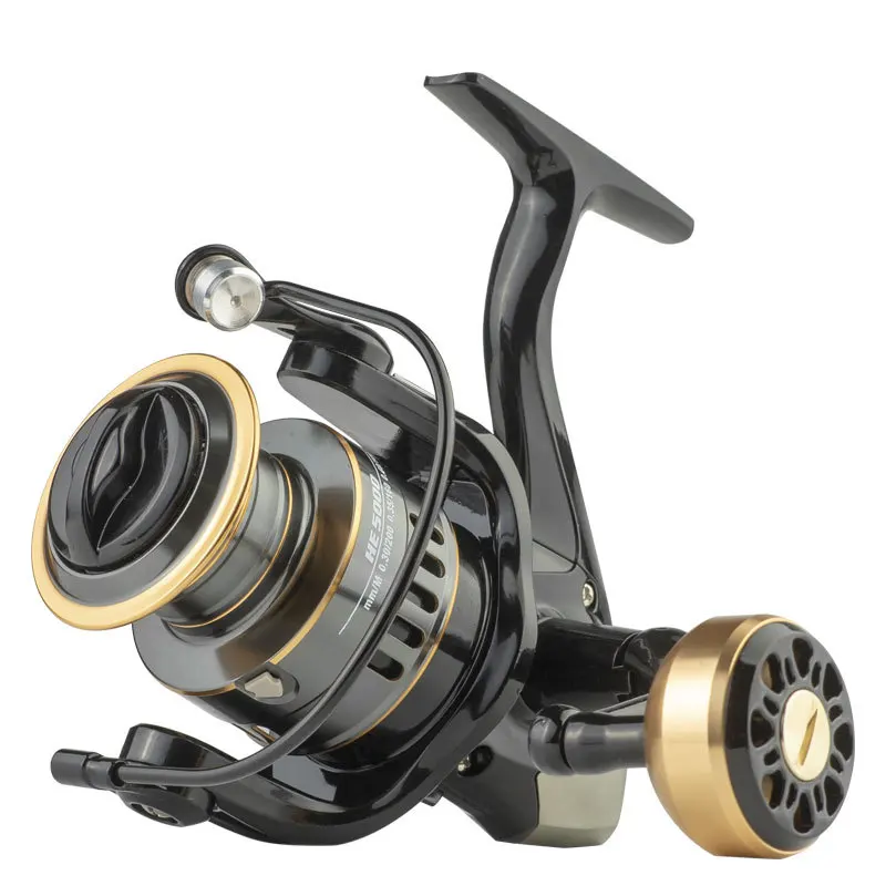 12BB Bait Finesse System Baitcasting Metal Round Fishing Reel Surfcasting 10KG 5.2:1 Gear Ratio EVA Handle Fly Fish Wheel 7000