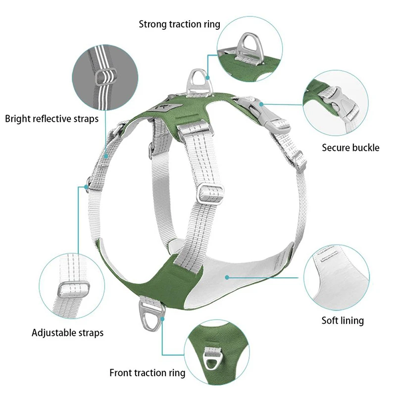 Lamb  Best Seller Adjustable High End Durable Safty Pet Vest Adjustable Reflective Soft Dog Harness