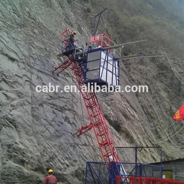 CE and EAC approved inclined and curved construction hoist lifting machines for cargo and person