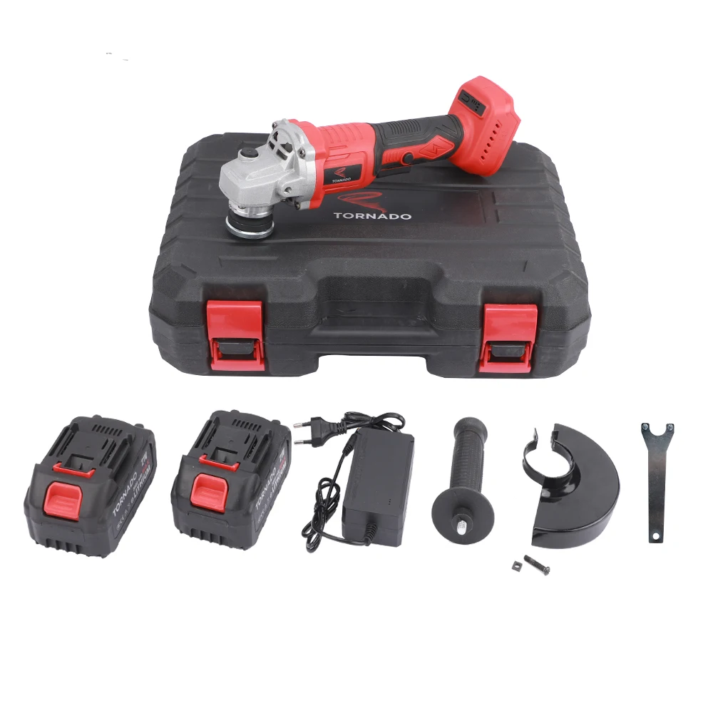 21V Brushless Angle Grinder 125MM Cordless Angle Cutting Grinding Machine Set Battery 3000mah