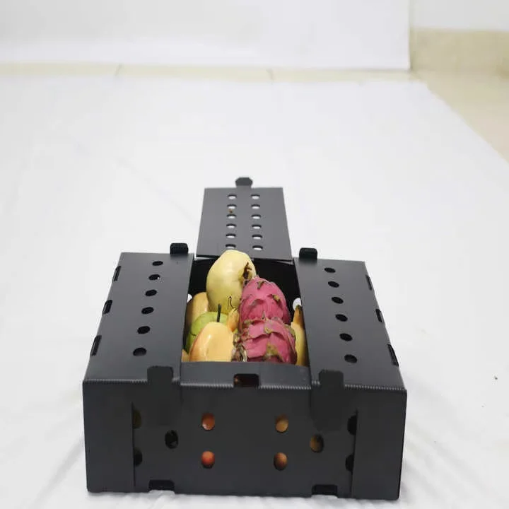 Оптовая продажа многоразовые штабелируемые полипропиленовые полые гофрированные пластиковые Полиэтиленовые упаковочные коробки для хранения фруктов и овощей