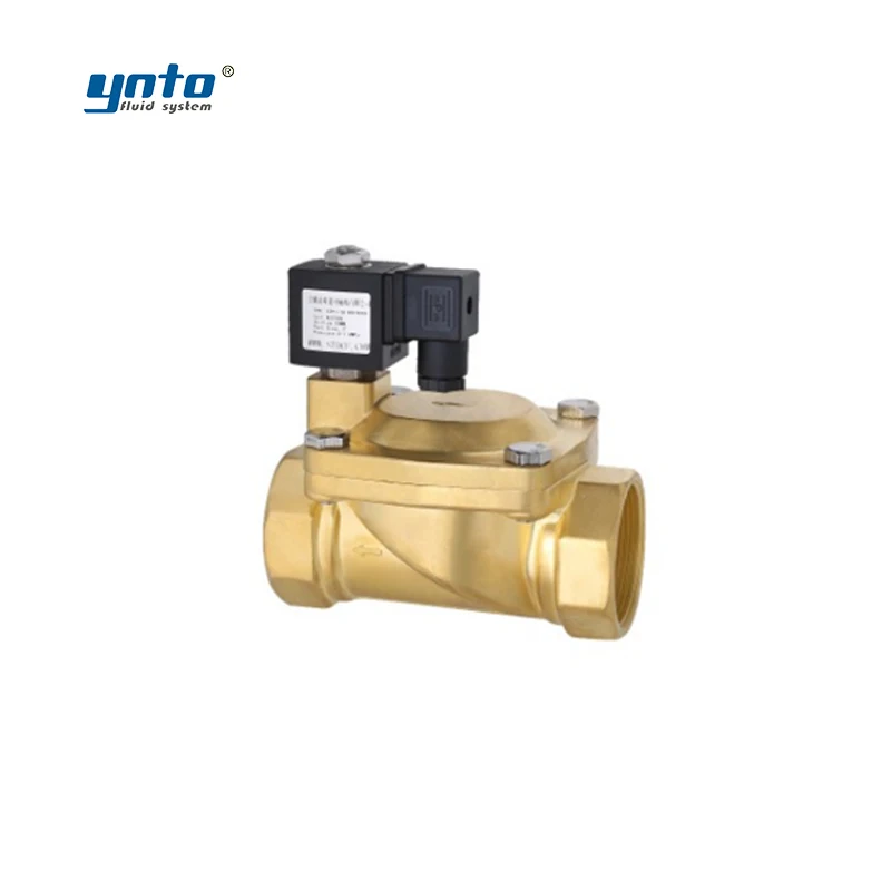 YNTO 3 inch water 220v 12v lpg waterproof solenoid valve pilot operated diaphragm brass normally open solenoid valve for alcohol