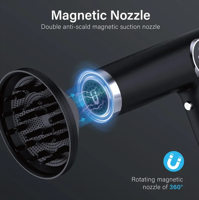 Professional Salon High speed hair dryer Negative ion strong power blowout brushless motor hair dryer with automatic curls