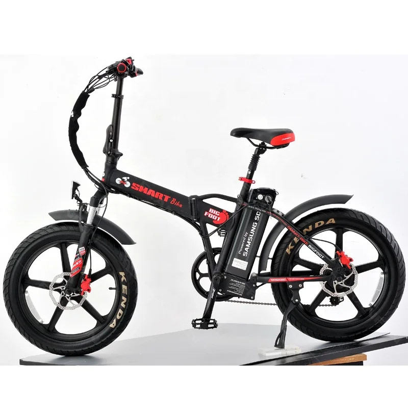 Italy hot sale aluminum alloy fatbike 500W integrated wheels electric folding bicycle unisex