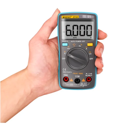 ZT101 Mini Digital Multimeter 6000 counts Backlight AC/DC Ammeter Voltmeter Ohm Portable Meter
