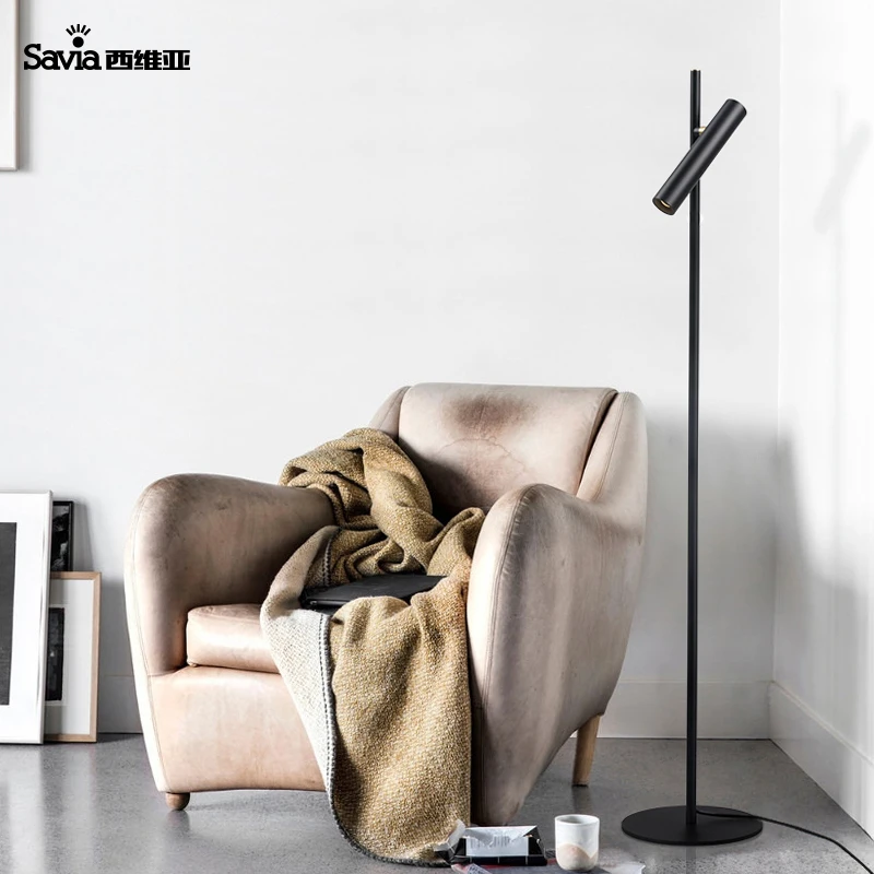 Savia Aluminum Iron LED Floor Lamp Standing Light Reading Modern Adjustable Dimmable For Hotel Bedroom living room