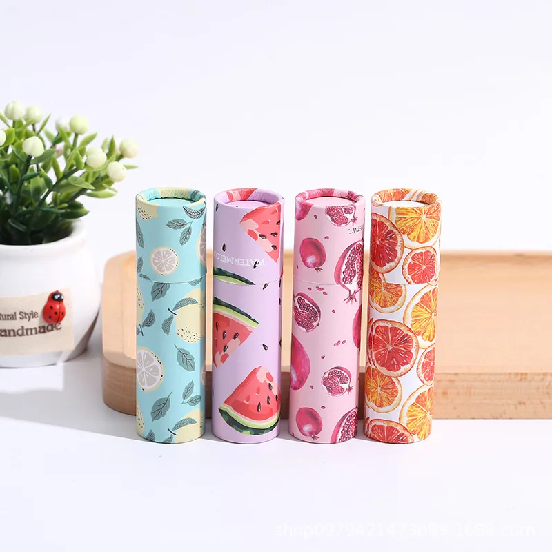 Customizable Cartoon Paper Tube Packaging Twisted Lipstick Paper Tube Can Sealed Color Makeup Paper Tube