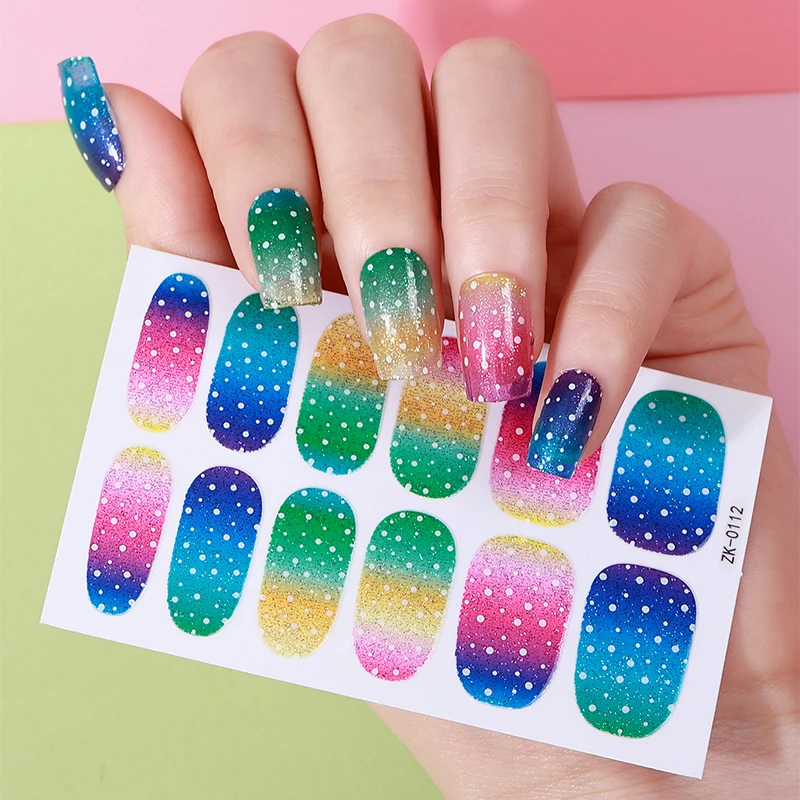 NEW IN 2023 Valentine Nail Wraps Polish Strips Cheap Wholesale Nail Gel Wraps Black Customized Mouse Nail Stickers