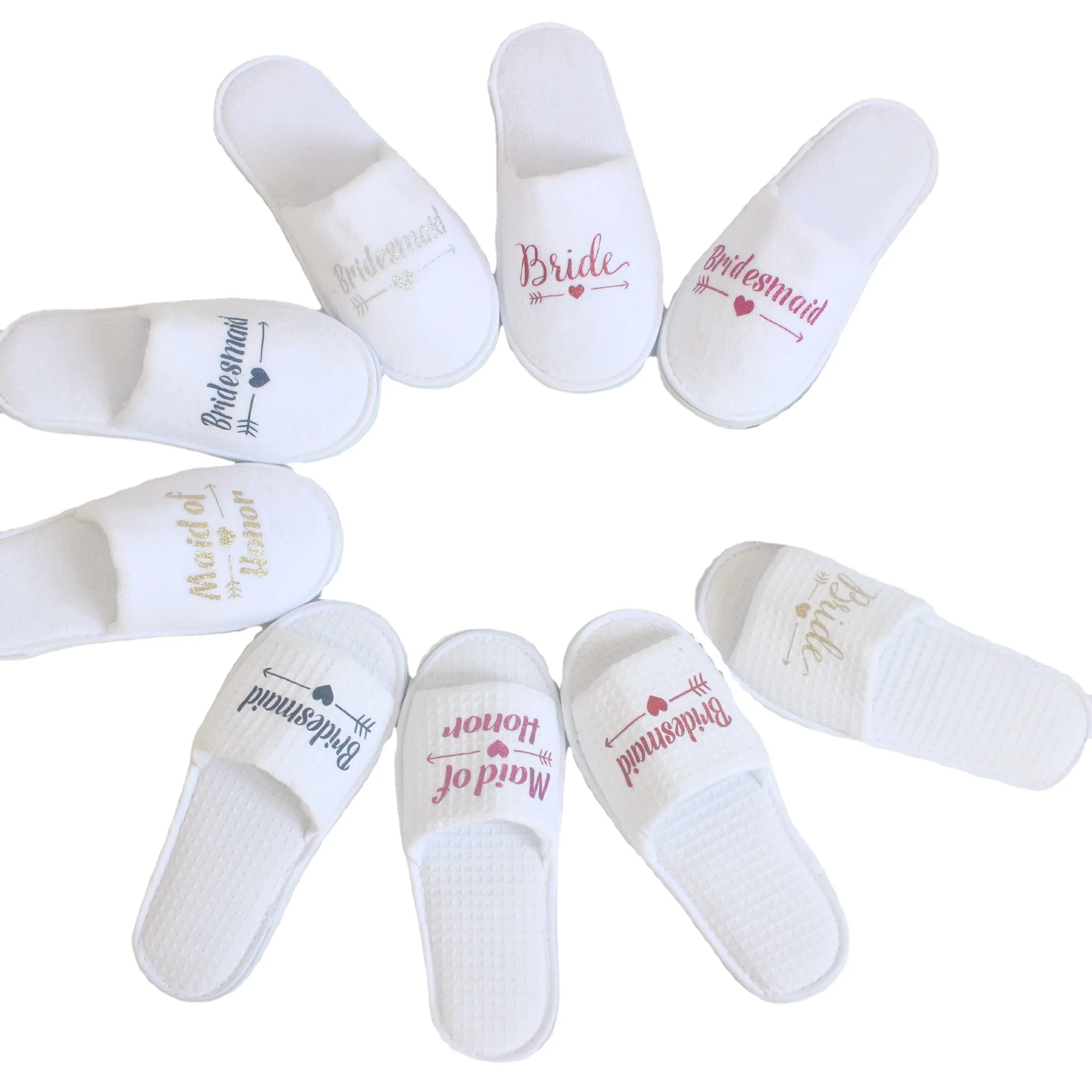 J-329 Hen Night Bachelorette Party Supplies Bridesmaid Bride Spa Soft Wedding Slipper