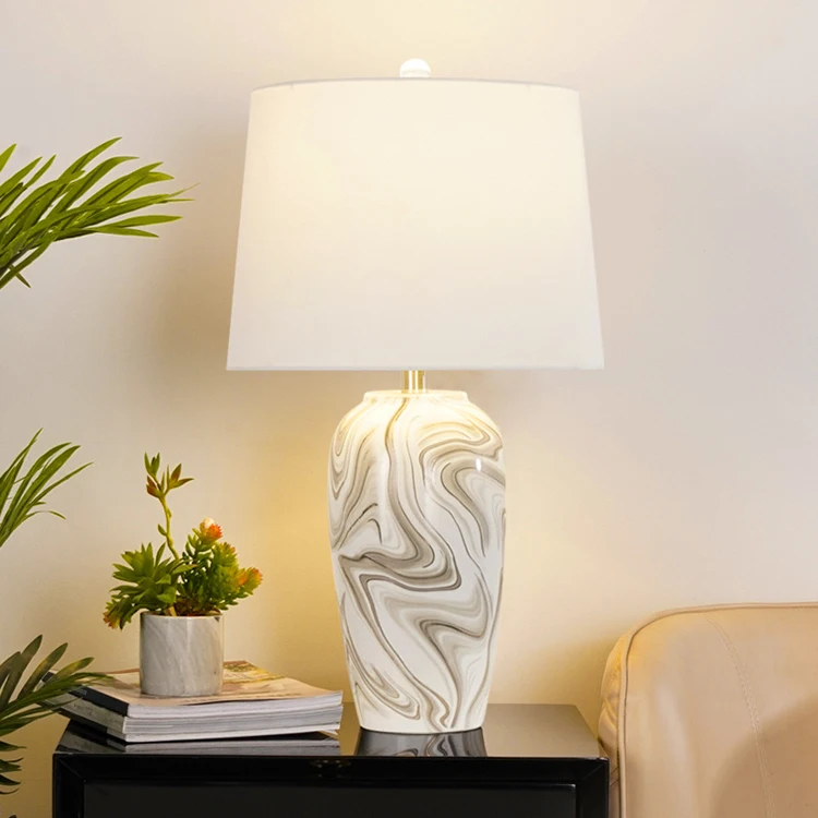 Уникальные винтажные декоративные китайские керамические настольные лампы для дома и отеля