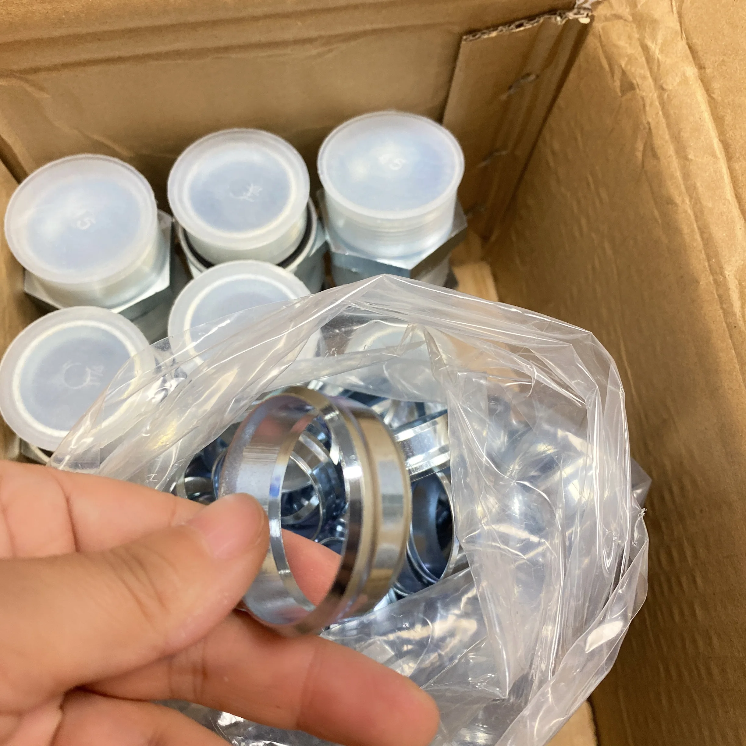 Dual Function Nut Cutting Ring Set Stainless Steel Hydraulic Ferrule Washers Tube Pipe Fitting Hydraulic Adapter Cutting Ring