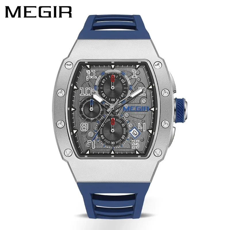 MEGIR 8411 New Arrival Quartz Mens Watches Luxury Man Fashion Wristwatch Special Style Watch For Men Custom Your Own Logo