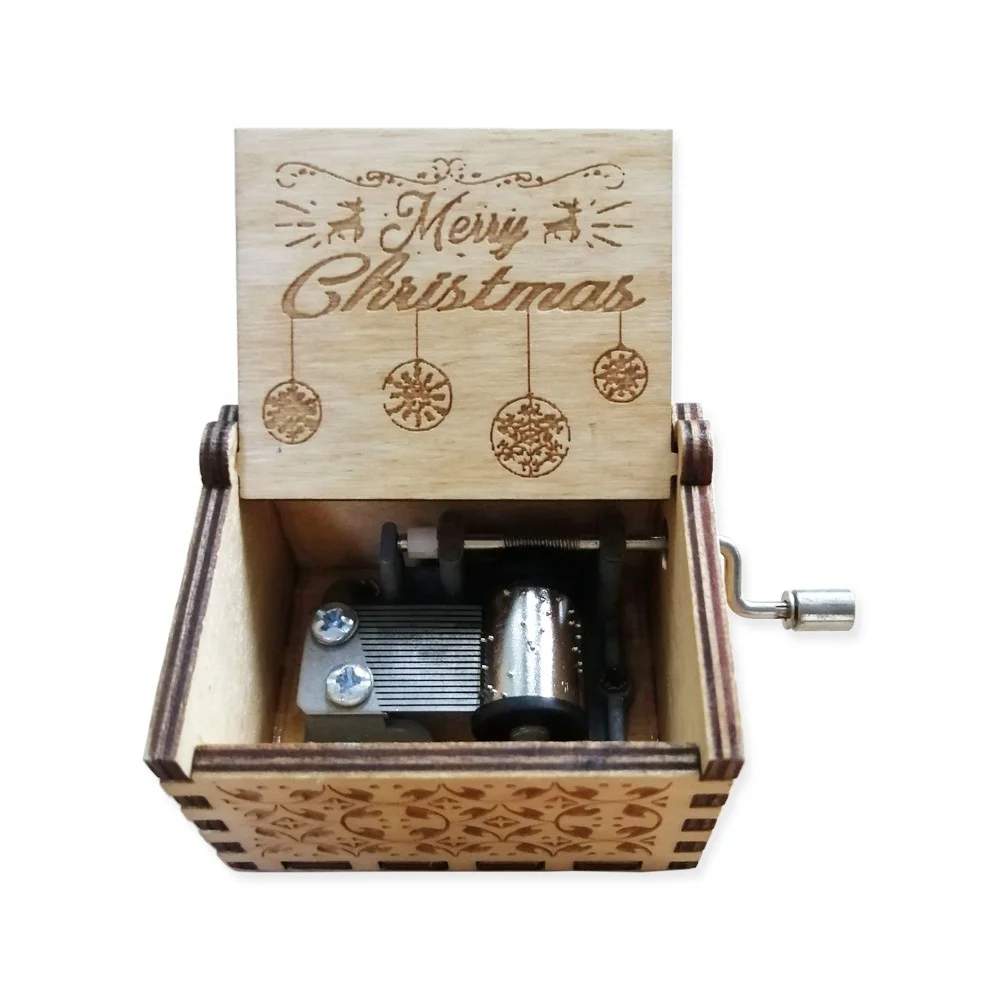 Wholesale Wooden Music Box Customize Art Christmas Music Box