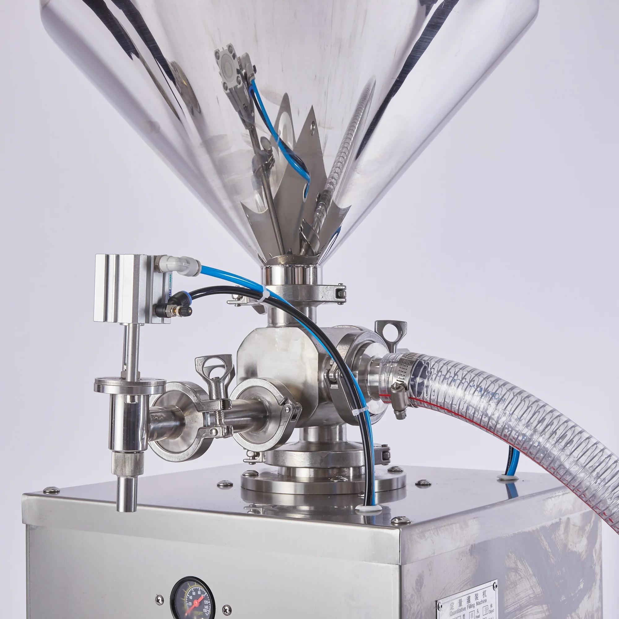 semi automatic pneumatic Vertical filling machine for liquid paste