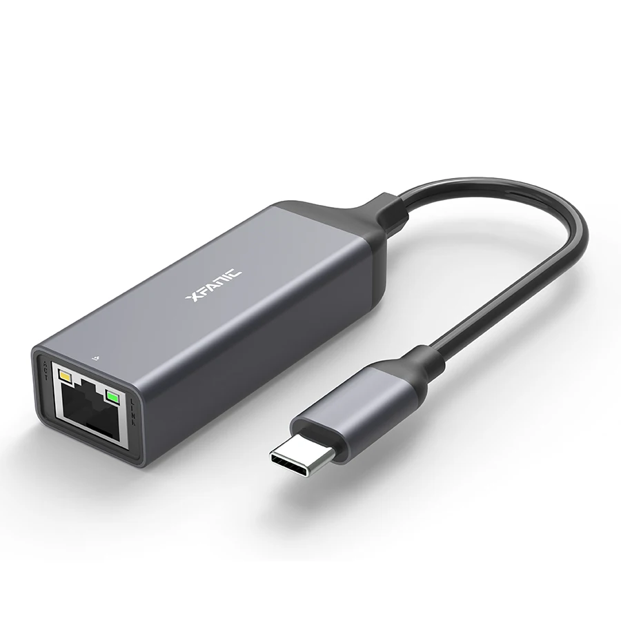 
Xfanic USB C to Ethernet Adapter RJ45 to Thunderbolt 3 Type C Gigabit Network LAN Converter 10/100/1000Mbps 
