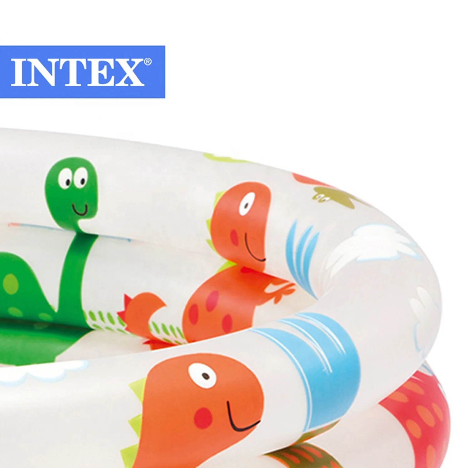 Intex 57106 Inflatable Swimming Pool Beach Buddies Dinosaur 3-Ring Baby Pool