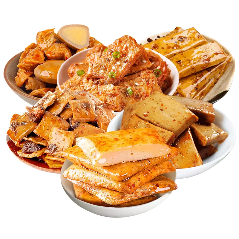 Wholesale Bulk Pickled Pepper Flavor Grain Snacks Germany Spicy Vegetarian Snack Handmade Dried Tofu Snacks