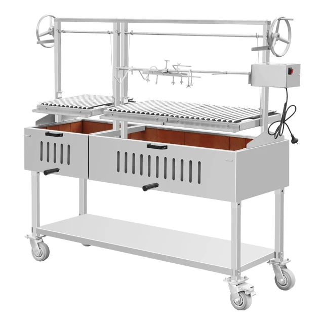 Stainless steel Argentine santa maria charcoal grill