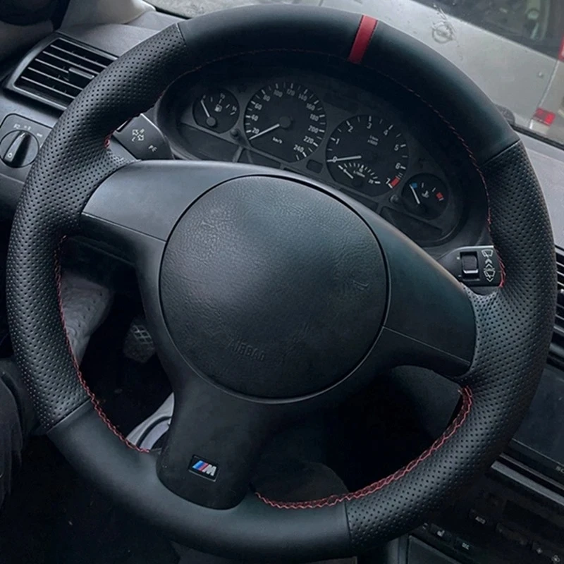 Customized Car Steering Wheel Cover Original Steering Wheel Braid For BMW M Sport E46 330i 330Ci E39 540i 525i 530i M3 E46