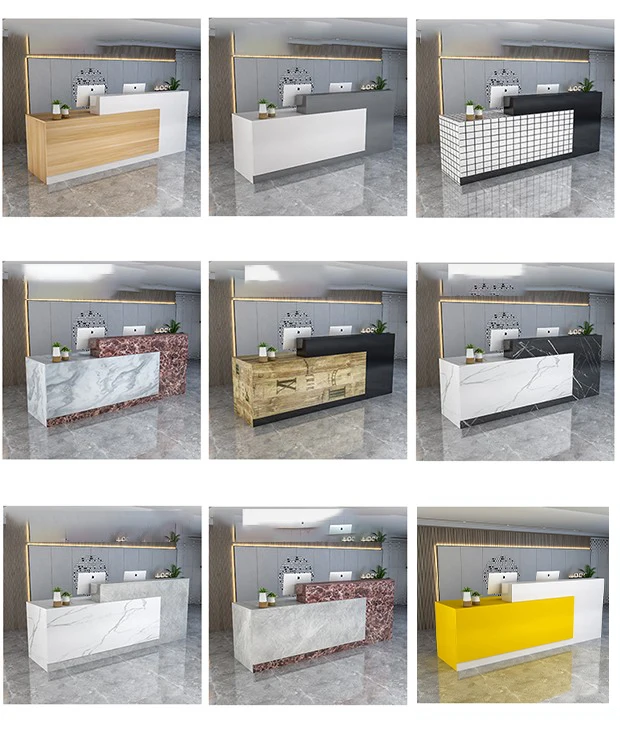School Front Table Office Reception Counter Front Desk Reception Desk For SPA And Salon