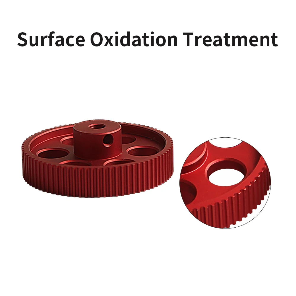 FYSETC 80 Teeth 2GT Synchronous Pulley Kit Black and Red for GT2 Synchronous belt width 9/10mm 80Teeth 80T Voron 2.4 3d Printer