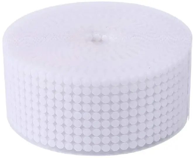 Adhesive Dots White Circles Sticky Back Round Hook and Loop adhesive hook loop straps round hook and loop dots