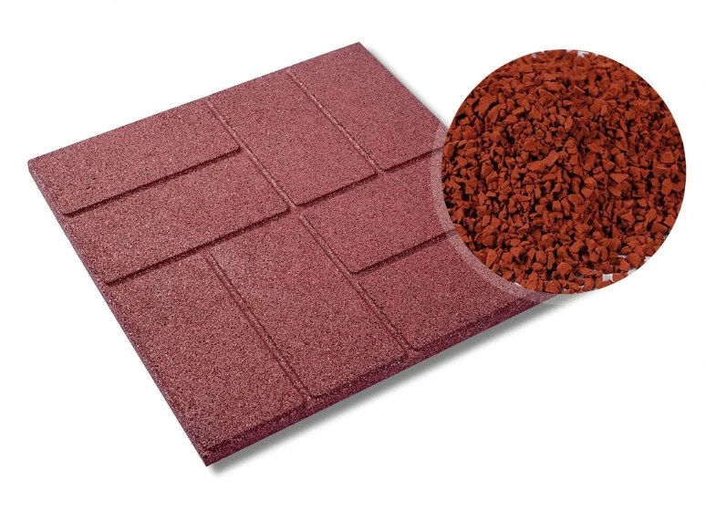 Sidewalk terrace safety anti-slip floor tile wear-resistant rubber garden brick path small brick garden floor tile